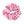 Scrunchie with strawberry pattern on a white background