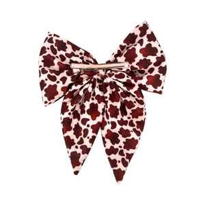 Cow Print - Satin Bow