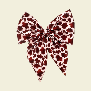 Cow Print - Satin Bow