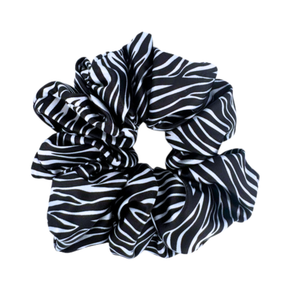 Zebra Print - Satin Scrunchie