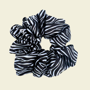Zebra Print - Satin Scrunchie