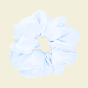 Silky White - Satin Scrunchie