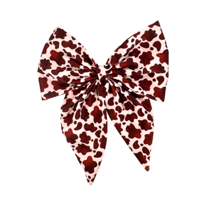 Cow Print - Satin Bow